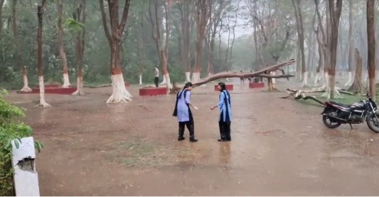 बिहार प्रदेश के भागलपुर जिला में आज मुसला धार बारिश हुई,,,,