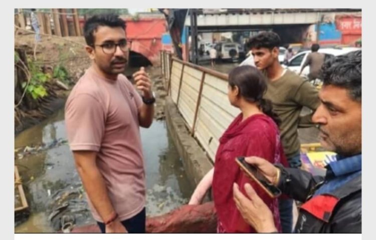 भूतेश्वर तिराहा पर नगर निगम ने लगाया 3 महीने के लिए पानी की निकासी हेतु जनरेटर