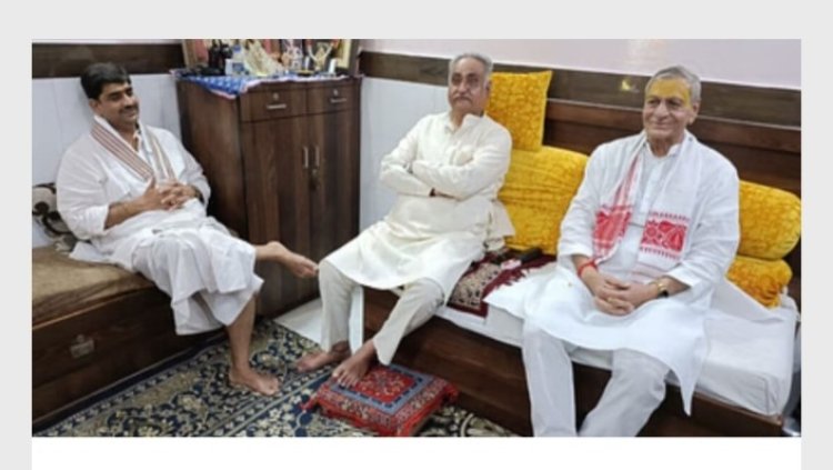 श्रीबांकेबिहारी मंदिर के सेवायतों से मिले मंत्री चौधरी लक्ष्मीनारायण, बोले- सहमति से होगा काम