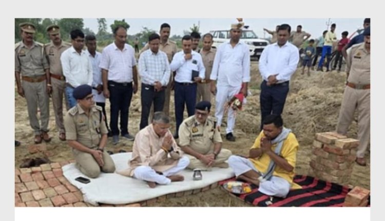 गोवर्धन में मंत्री ने किया होमगार्ड लाइन का भूमि पूजन