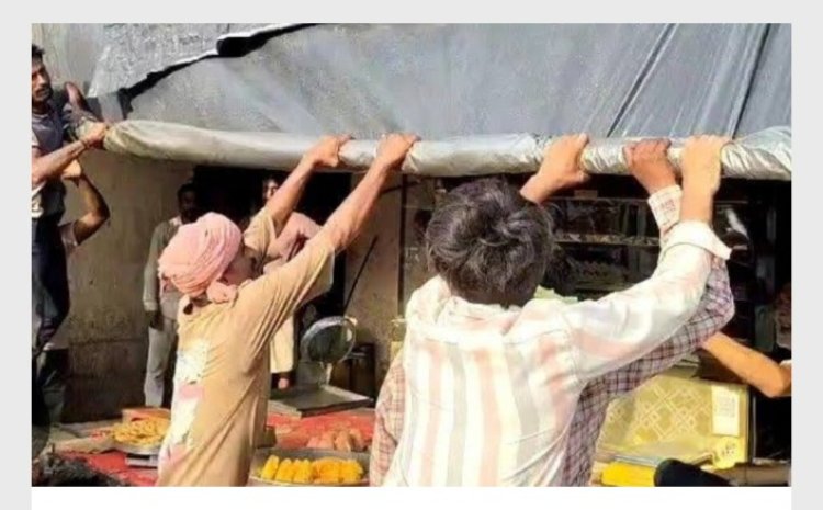 गोवर्धन में पुलिस-प्रशासन सतर्क; परिक्रमा मार्ग से अतिक्रमण हटवाया
