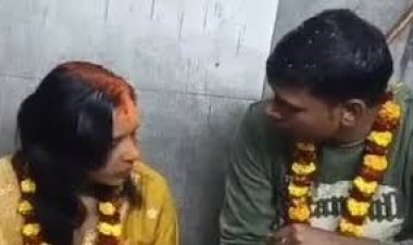 दारोगा ने मंदिर में महिला कांस्टेबल की भरी मांग, एसडीपीओ और थानाध्यक्ष ने जताई खुशी।