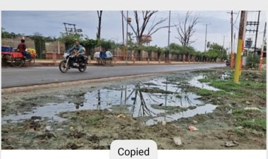 गोवर्धन की परिक्रमा में भरा पानी, कच्चे रास्ते पर कीचड़