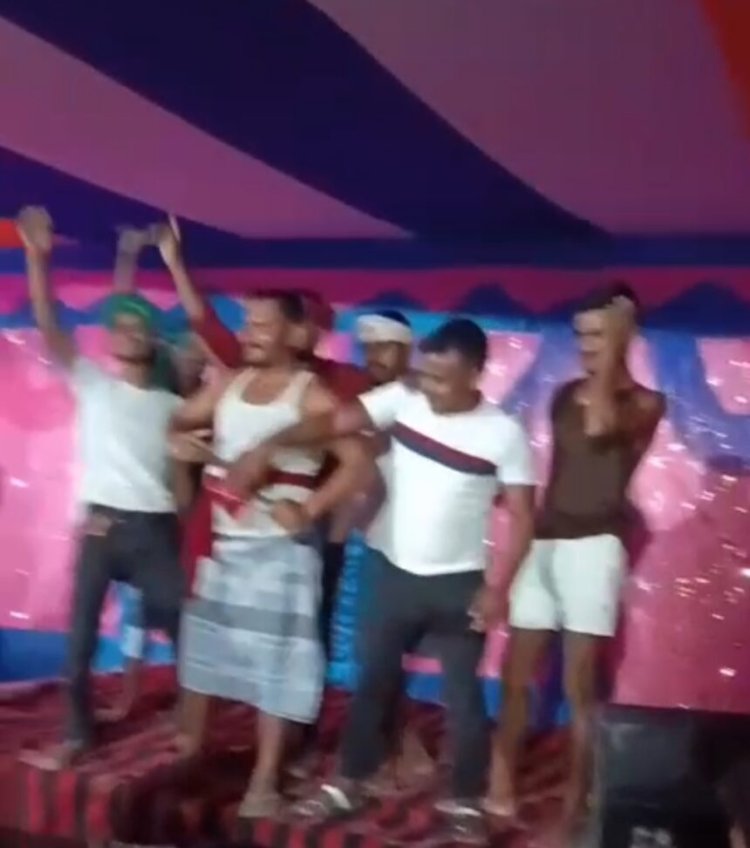 डीजे की धुन पर देसी कट्टा लहराते युवक का हुआ वीडियो वायरल,जांच में जुटी पुलिस।