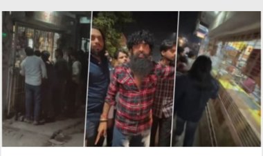 वृंदावन में शराब की दुकानों को बंद कराने दक्ष चौधरी के साथ पहुंचे युवक; दौड़ी पुलिस